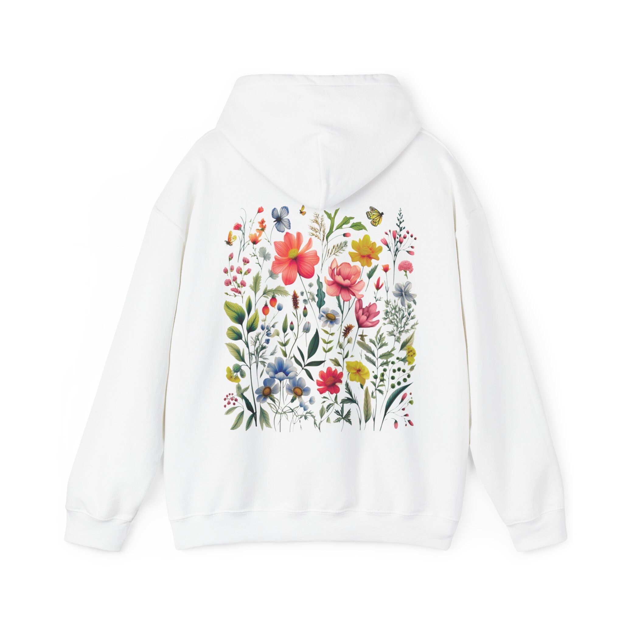 Wildflower Graphic Hoodie: Dark Green Oversized Floral Sweatshirt - Etsy