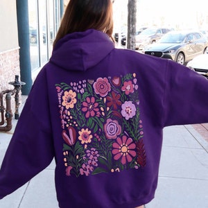 TAN FLORAL HOODIE
