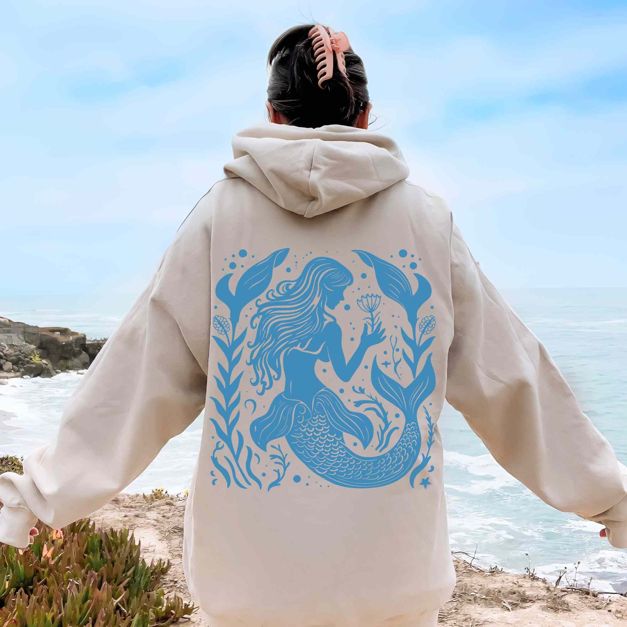 Mermaidcore Hoodie: Ocean Inspired Preppycore Style - Etsy