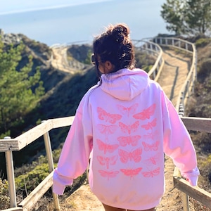 Moth Hoodie Pastel Goth Hoodie Moth Sweatshirt Luna Moth Hoodie Cottagecore Hoodie Witchy Hoodie Pastel Hoodie Forest Green Hoodie