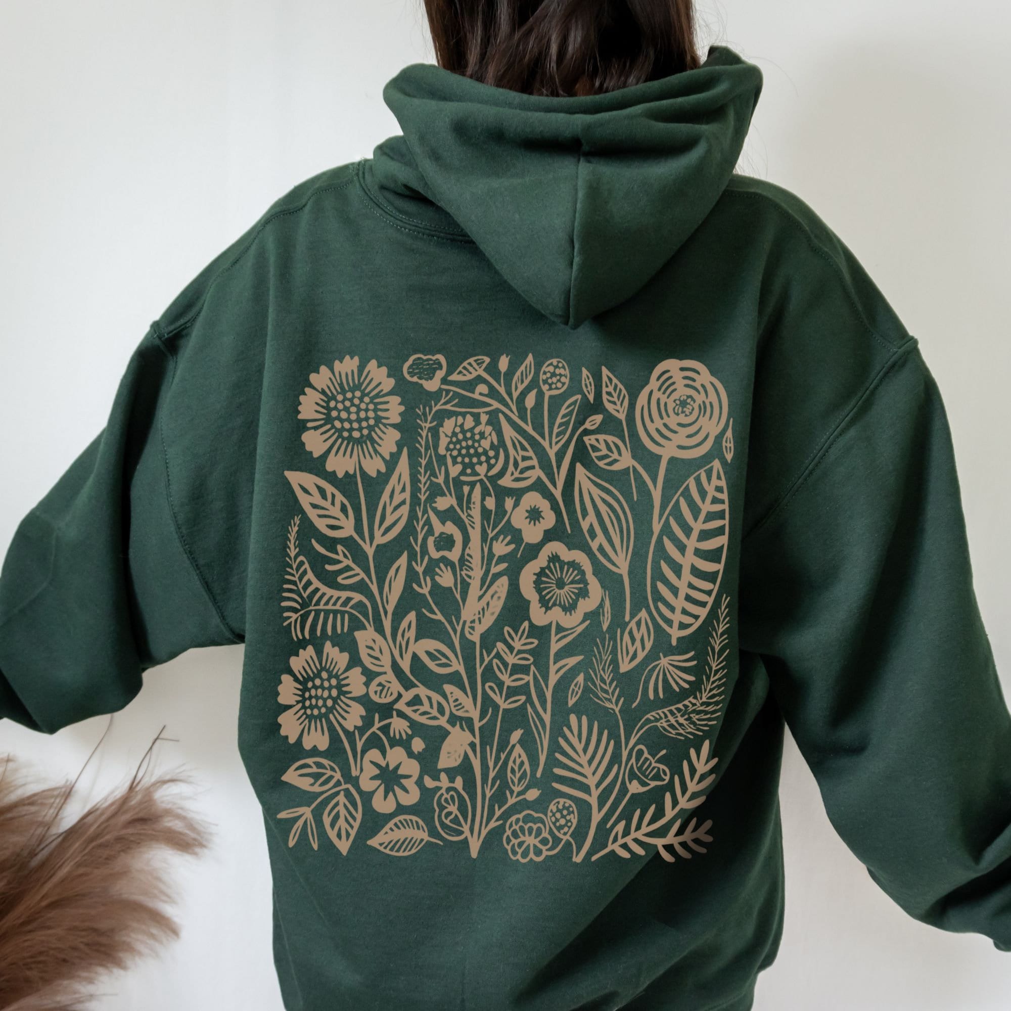 [GRAVER]★GREEN FLOWER SMILE EMBROIDERY HOODIE Designer fashion, Seoul-fully created | W Concept