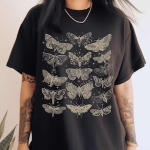 Moth Shirt Comfort Colors Shirt Luna Moth Shirt Entomology Shirt Fairy Grunge Shirt Moth Sweatshirt Whimsigoth Shirt Moth T Shirt