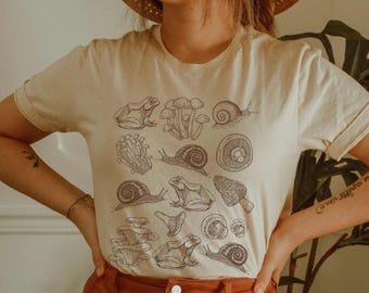 Whimsigoth T-Shirt: Vintage Cottagecore Forest Design