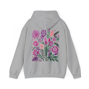 Sudadera con capucha floral bohemia: sudadera botánica estilo cottagecore Sport Grey