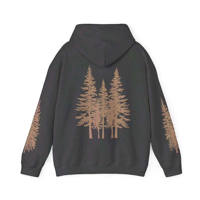 Hiking Hoodie | Forestcore Clothing | Camping Hooded Sweatshirt | Wilderness Explorer Shirt | Granola Girl Dark Heather