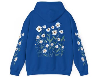 Daisy Hoodie Cute Hoodies Granola Girl Sleeve Design Plant