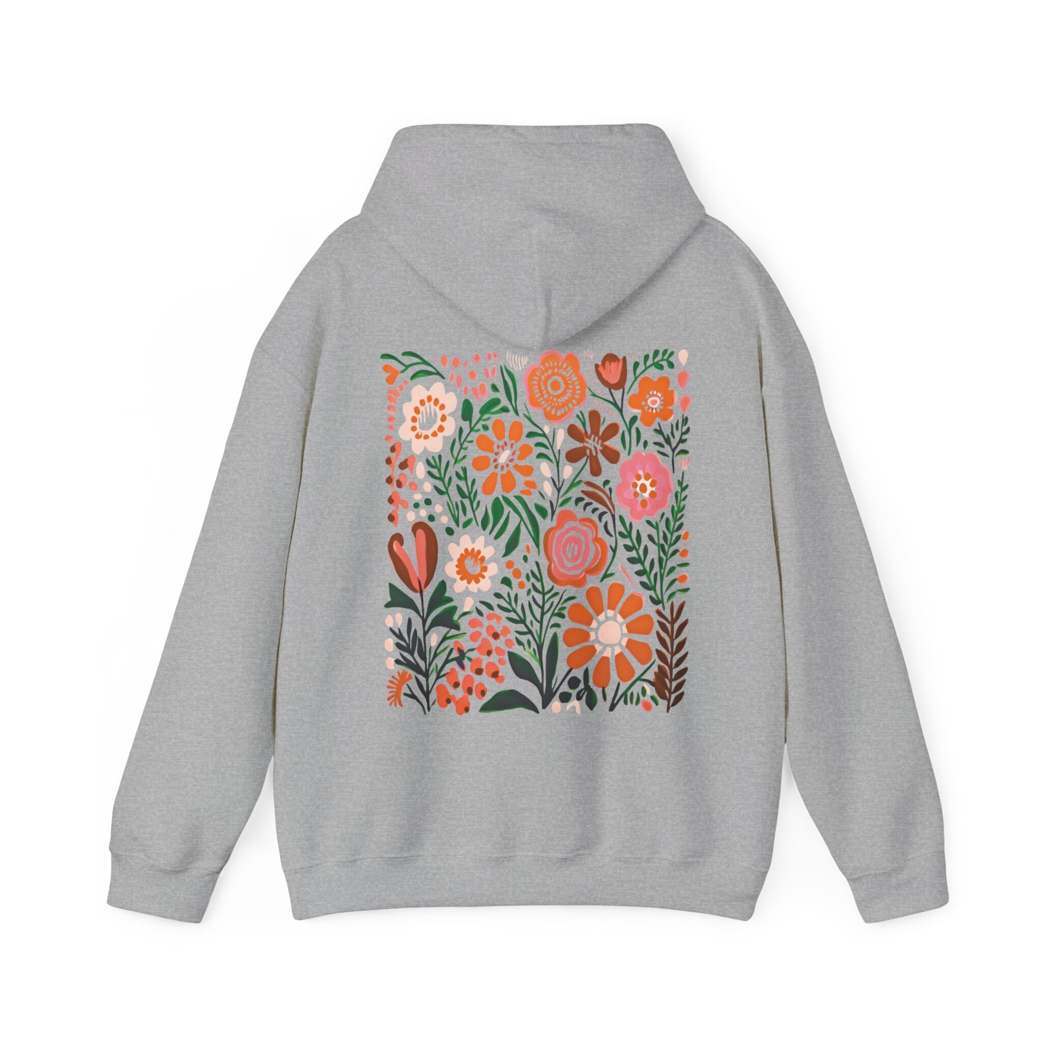 Wildflower Hoodie: Brown Naturcore Floral Sweatshirt - Etsy