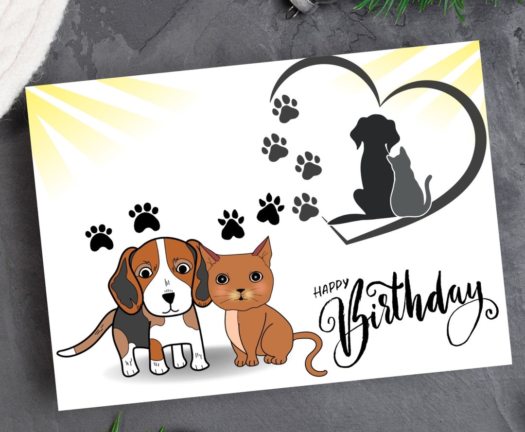 Printable Happy Birthday Card Printable Dog Birthday Card Funny ...
