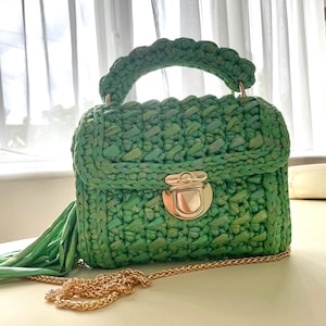 Kleine grüne Handtasche/ perfektes Geschenk für geliebte Person / Luxus Abendtasche / Boho chic Handtasche / Modedesignertasche / elegante individuelle Tasche / Geschenk für h