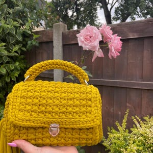 Beige little bag/ mustard crossbody purse/ versatile handbag/ fashion crafted bag/ luxury woven bag/ knitted baguette bag/ boho chic purse