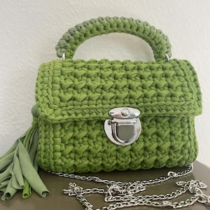 Häkeltasche/ Handtasche/ gestrickte Tasche/ grüne Tasche/ rosa Tasche/ gewebte Tasche/ Geschenk für Sie/ Damentasche/ Mode Accessoire/ Geldbeutel/ Weihnachtsgeschenk