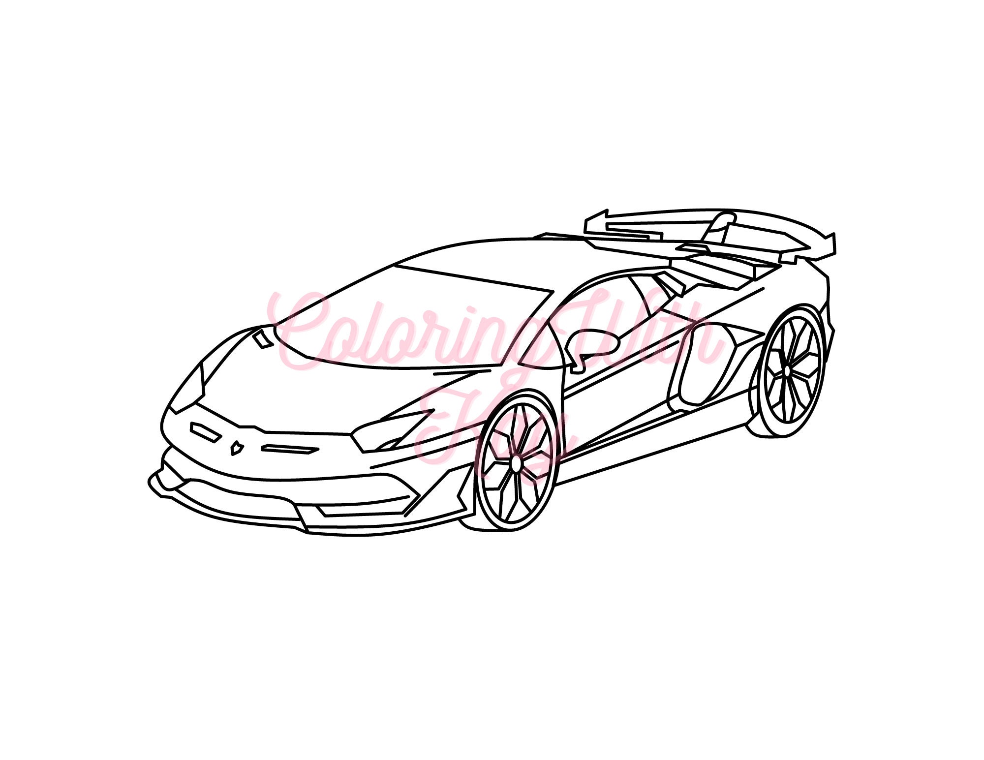 Car Coloring Pages - Etsy