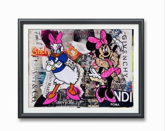 Original Artwork: Minnie Mouse Cartoon Painting by LimaxArt.