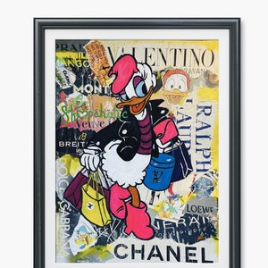 Original Daisy Duck Gemälde: Banksy Stil Street Art von Limaxart