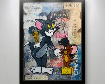 Original Graffiti Pop Art Painting – Colourful Urban Street Art Canvas – Large Statement Wall Art – Signed Original Artwork