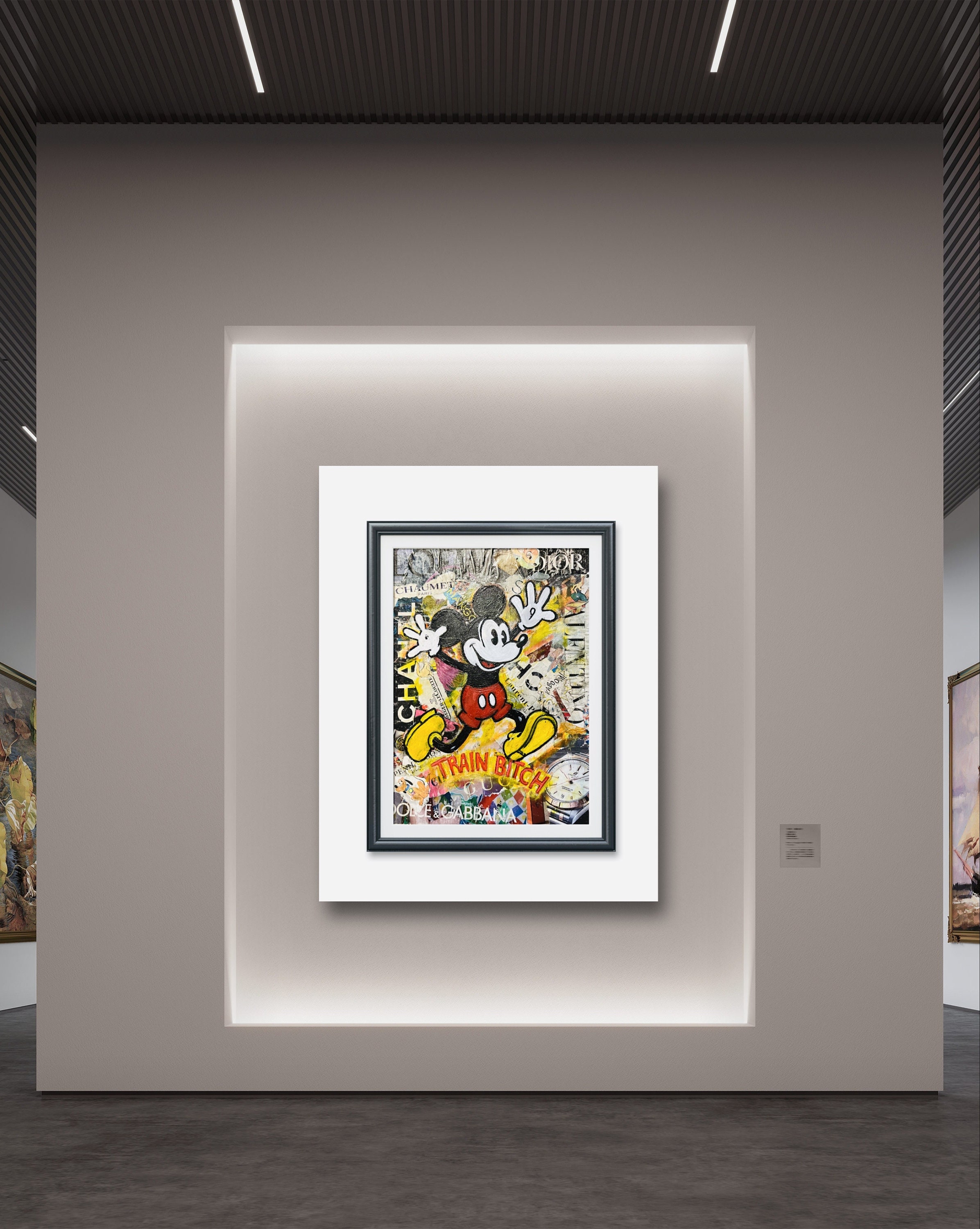 ミッキーマウスのポップアート絵画 - カラフルな都会のストリート