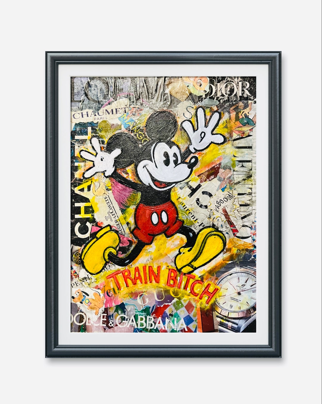 ミッキーマウスのポップアート絵画 - カラフルな都会のストリート