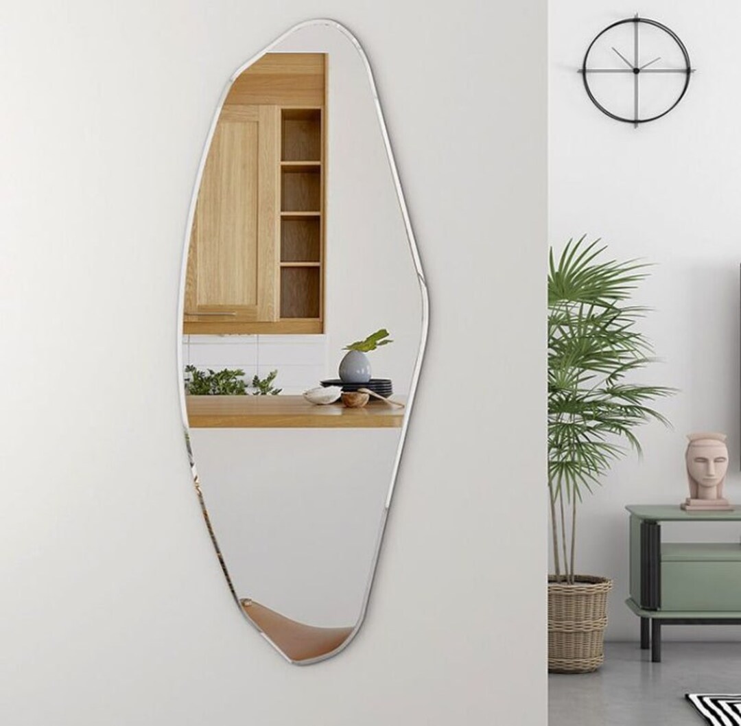 Full Length Mirror Squiggle Large Mirror Wavy Full Length Etsy