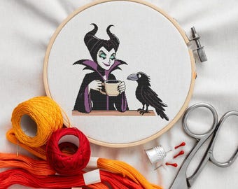 Cross Stitch PDF Pattern Maleficent