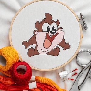 Cross Stitch PDF Pattern Baby Tasmanian Devil