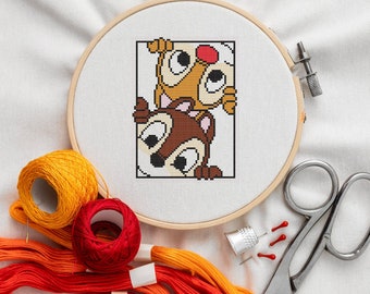 Cross Stitch PDF Pattern Chip and Dale