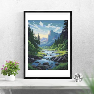 Cross Stitch PDF Pattern Natural Landscape