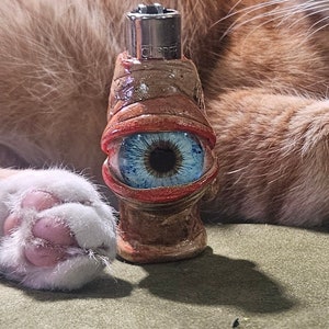 Eyeball lighter #evil eye #weirdcorelighter cover fits a clipper lighter