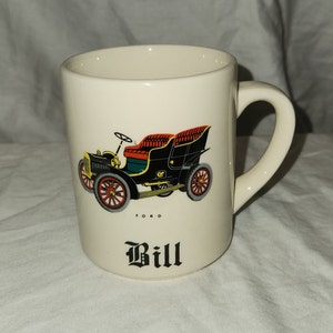 Vintage Ford Model T Coffee Mug &quot;Bill&quot; Made in England