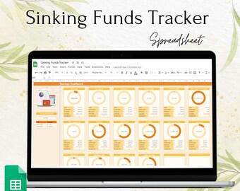 Sinking Funds Savings Tracker, Google Sheets Template, Finance Planner, Personal Budget Dashboard, Savings Goal, Emergency Fund