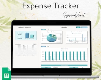Expense Tracker Google Sheets, Small Business Spending Tracker, Personal Finance, Monthly Expense Planner, Budget Template