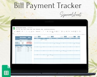 Foglio di calcolo per il monitoraggio dei pagamenti delle fatture/Calendario delle fatture di Fogli Google/Pianificatore mensile delle fatture/Modello finanziario/Tracciatore delle fatture mensili digitali