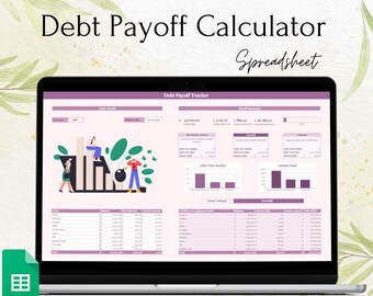 Debt Payoff Calculator for Google Sheets, Debt Tracker, Snowball, Avalanche Calculator, Debt Free Planner, Loan Repayment Tracker