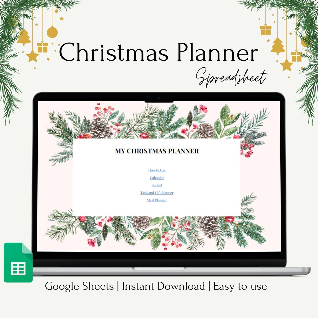 Christmas Planner Google Sheets Template | Gifts Tracker | Christmas ...