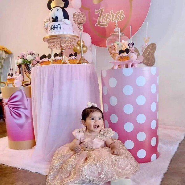 Pink Gold Princess Dress Etsy