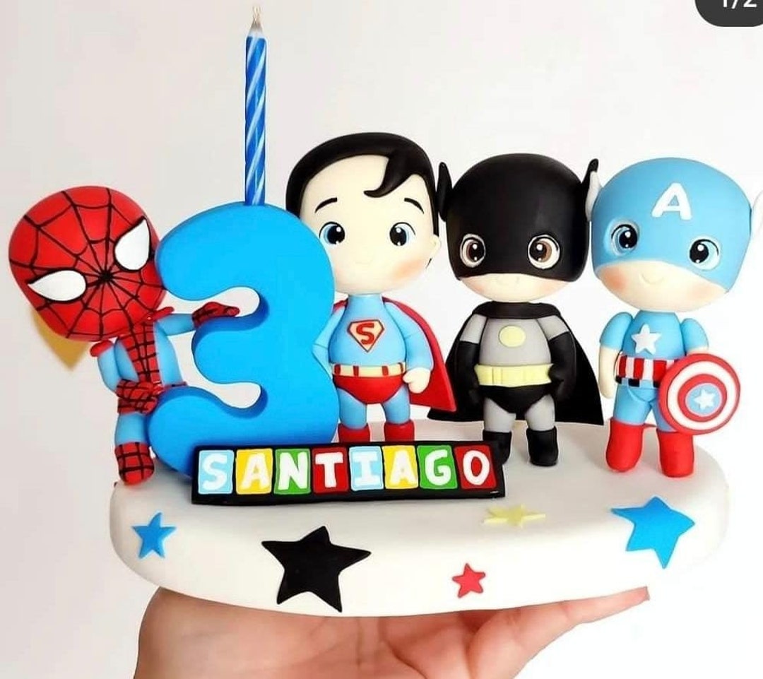 Justice League Cake Topper/ Heroes Cake Topper/ Heroes Theme/ Etsy