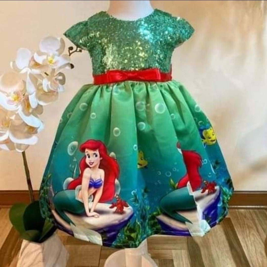 The Little Mermaid Dress/ Ariel Birthday Dress/ Ariel Outfit/ Etsy