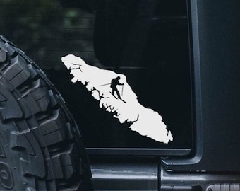 Vancouver Island Skiing Decal - Waterdichte vinylsticker voor auto's, laptops en meer