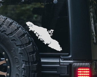 Vancouver Island mountainbike sticker, waterdichte sticker voor auto, raam, laptop, aanhanger en meer!
