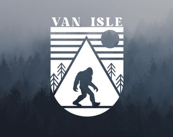 Van Isle Sasquatch Aufkleber, Wetterfester Vancouver Island Auto Fenster Aufkleber