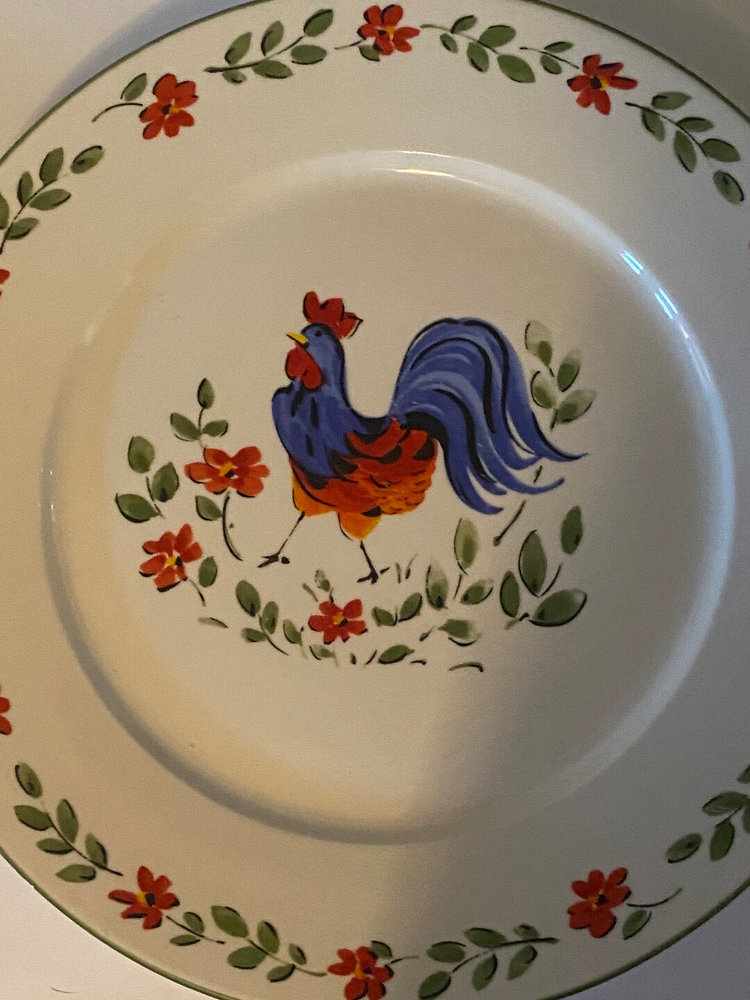 Vintage Gibson Rooster Chop Plate/round Platter Etsy