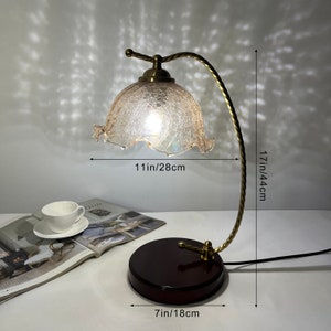 Vintage Lamp Flower Table Lamp Lily Flower Lamp Nightlight Desk Lamp Home Decor Housewarming Lamp Desk Accessory Poison image 7