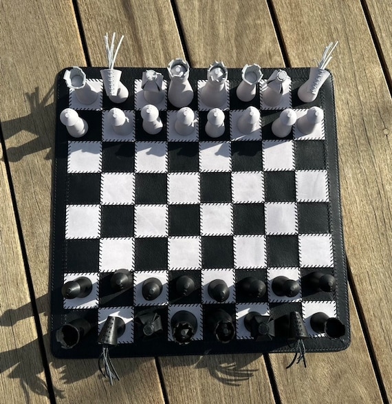 Chess Set Leather Chess Set Board Game -  Israel