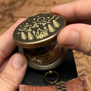 Adventure Begins Compass, Personalized Compass, Custom Engraved Boyfriend Gift, Wedding Gift for Groom, Compass for My Husband