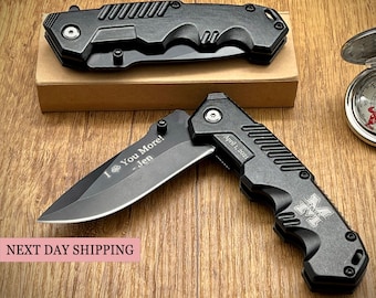 Personalized Engraved Pocket Knife: Stainless Steel Folding Knife
