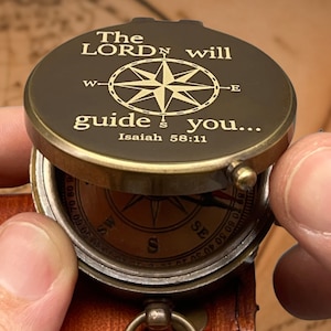 Personalized Compass, First Communion Gift, Confirmation Gift, Baptism Gift, Religious Gift, Personalized Compass, Custom Engraved Compass