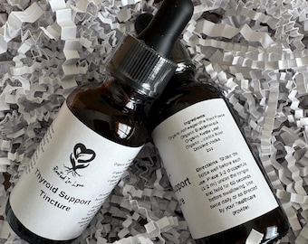 Thyroid Support Tincture | Organic Herbal Extract | Ashwagandha & Bladderwrack | Alcohol-Based Formula
