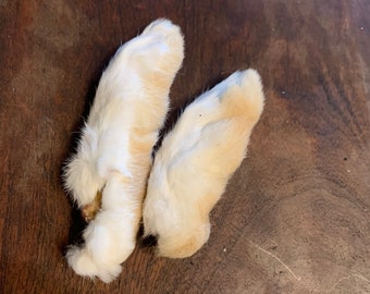 Gryzaki dla psów, suszone łapki królika, naturalny przysmak dla psa, prezent dla szczeniaka, pyszny przysmak, szczęśliwa łapka królika, amulet na szczęście, przekąska dla psa