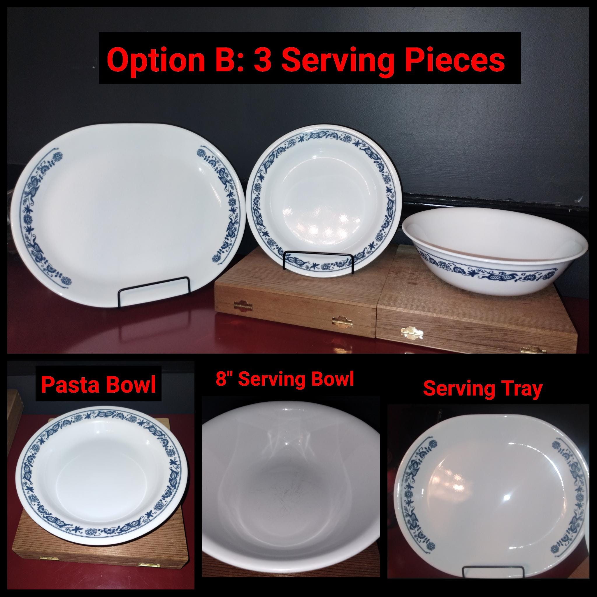 Corelle 'blue Onion' / 'old Town Blue' - Service for 4, 8 +