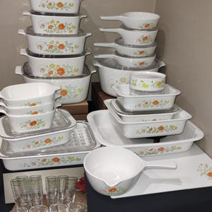 4/7/2025 All New Items Added - Vintage Corning Ware 'Wildflower' Casseroles and Dishes - Free Shipping!