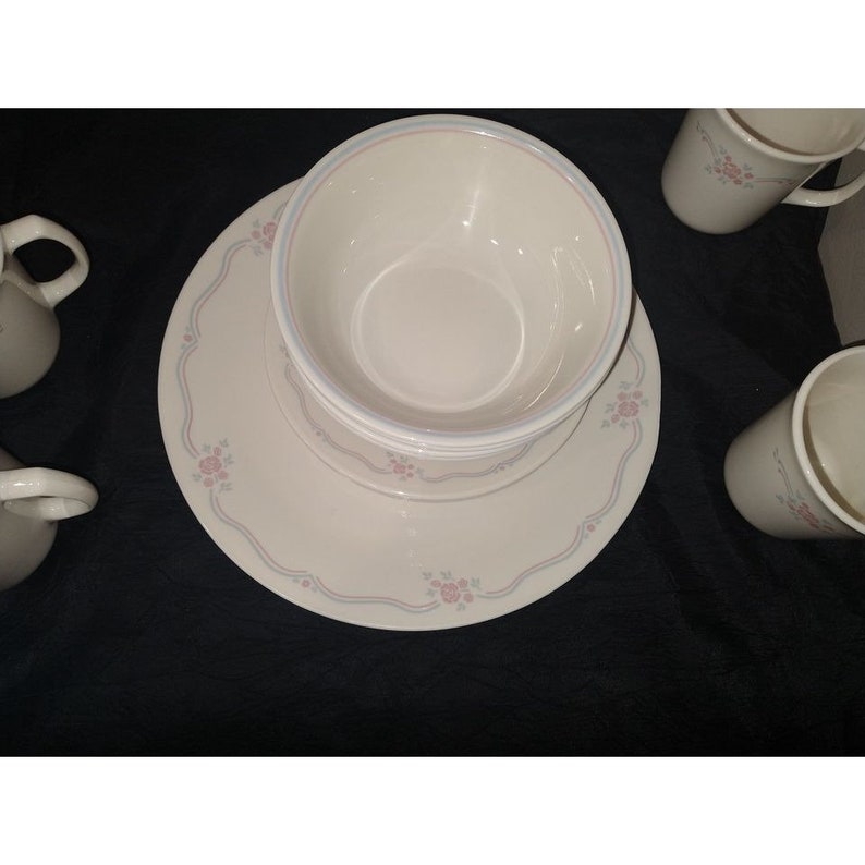 Vintage Corelle 'english Breakfast' Dinnerware Set Etsy